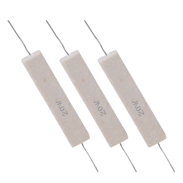 20 stk. 20W 3K Ohm cementmodstand ±5% aksial trådviklet til printkort