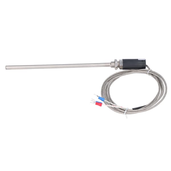 PT100 RTD Sensor Probe, 4-leder skærmet kabel, -200 til 450°C, 5-pak