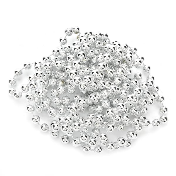 6mm 2,7 meter silverpärlkedja jul bröllopsdekoration klädtillbehör