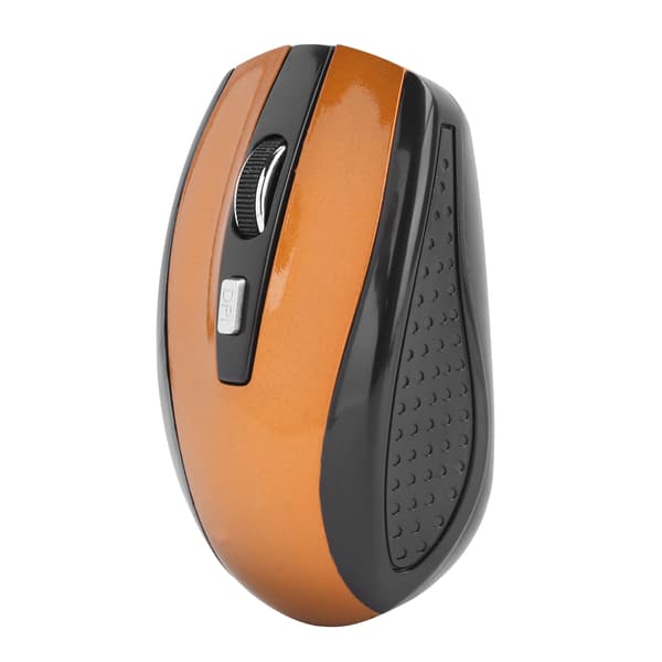 Trådlös optisk spelmus för bärbar dator och PC, variabel DPI 250Hz, ergonomisk orange datorperiferi