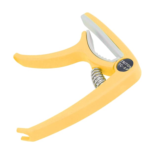 ABS Quick Clip Gitarr Capo Set med 5 Plektrum för Akustisk Elektrisk 6-strängad Gitarr Banjo Mandolin Ukulele Gul