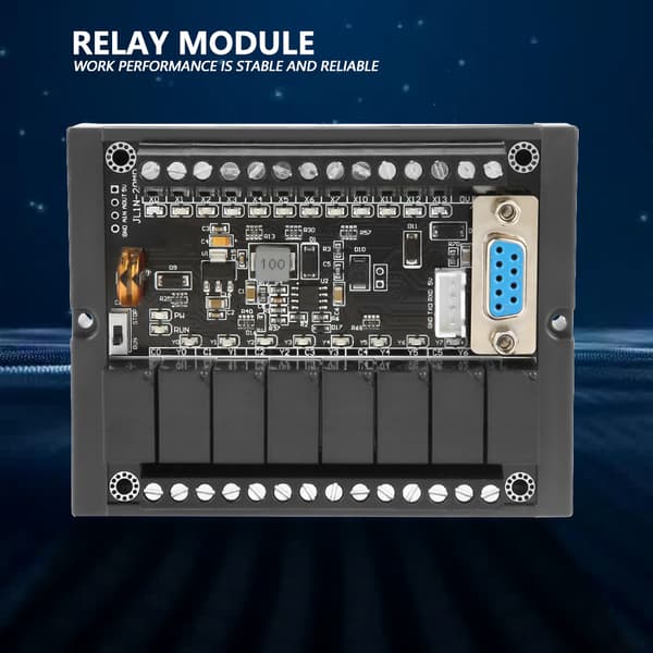 PLC FX1N-20MR Industriel Controller Board, Programmerbar Relæ Timing Modul i Kabinet
