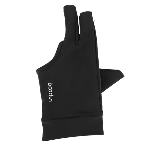 Boodun Mænd & Kvinder Tre-finger Pool & Snooker Handske, Sort Medium, Præcisions Slaghjælp