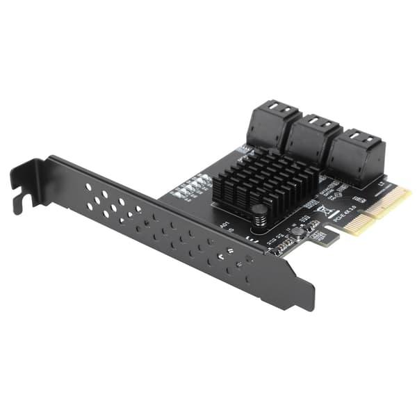 PCIE til 6-ports SATA3.0 6Gbps controllerkort, PCIE3.0 GEN3 4X Hub-adapter til harddisk