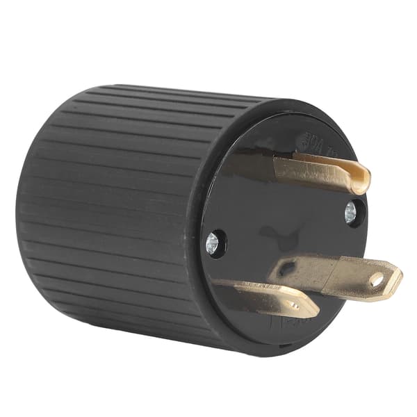 30A 125V Låsepropadapter TT-30P til L5-30P, messingkontakter, til RV- og generatorbrug