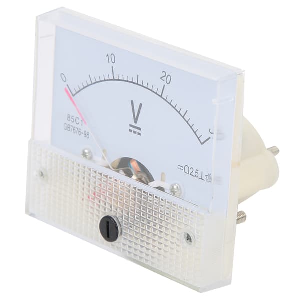 DC Voltmeter 85C1 Panelmåler 0-30V Analog Spændingsmåler Rund Skive
