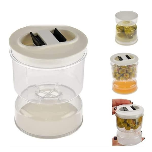 60 ml läckagesäker glasburk med lock för separation av våt-torr mat