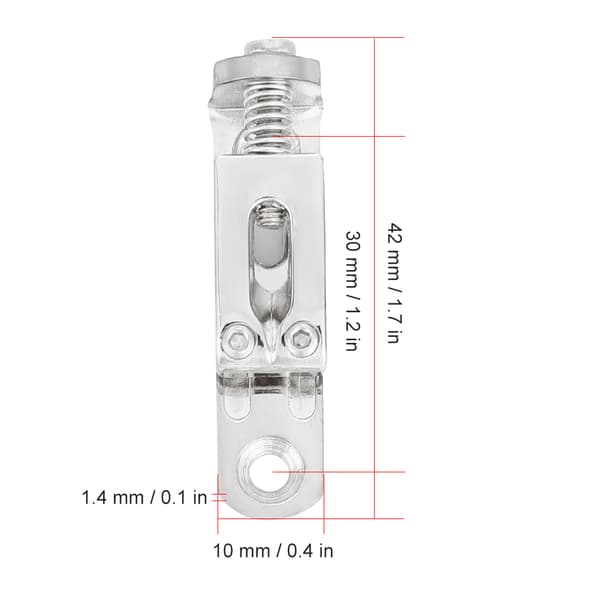 3-pack ensträngad brygga 3 cm med skruvar, skiftnyckel för gitarrdelar (silver)
