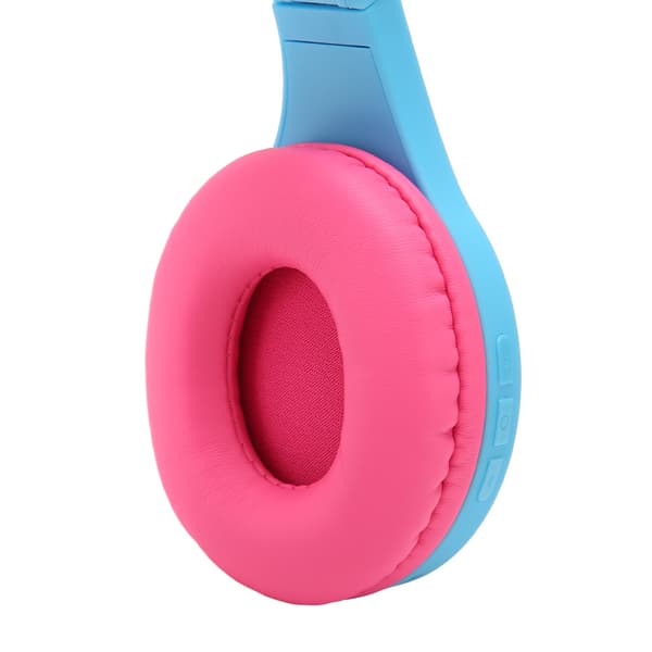 Bluetooth Junior Hovedtelefoner Stereo Støjisolerende RGB LED Foldbare Børne Trådløse Headset med Mikrofon Blå