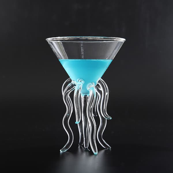 Bläckfisk Cocktailglas Transparent Manetkopp Bläckfiskformade Glasvaror