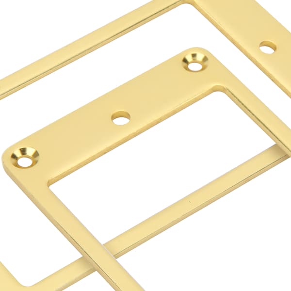 2 st aluminium gitarr pickup surround ram 92x46mm guld med skruvar för elgitarr