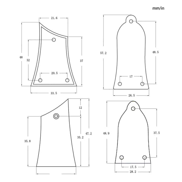 5 st vit 3-håls plast truss rod täckplåtsats för elgitarr bas tillbehör