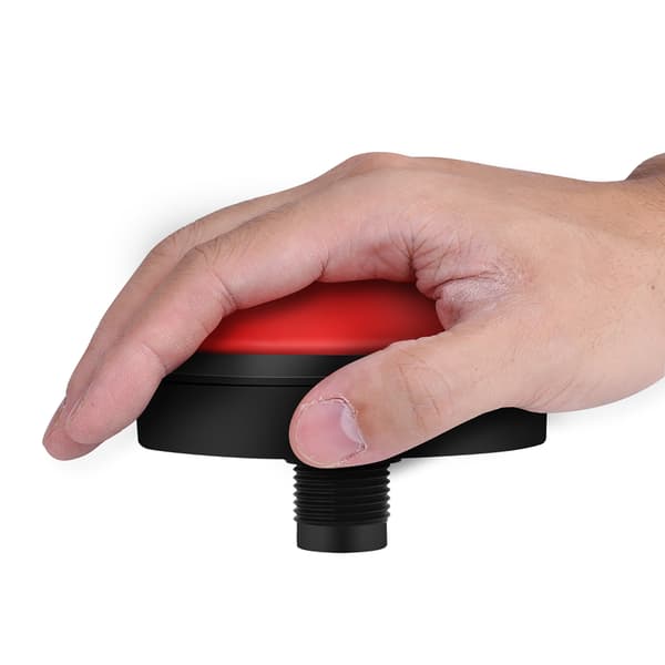 100 mm massiv arkadknapp med LED-konvexitet konsolbyte (röd)