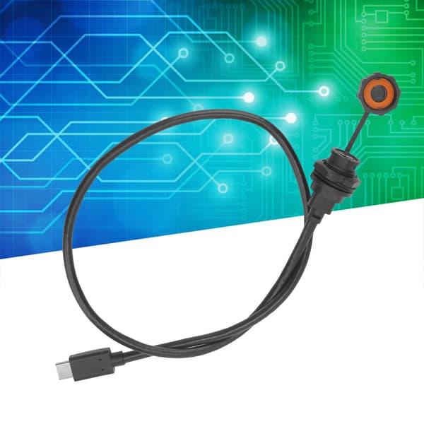 Vedenpitävä USB C -liitin IP68 Type-C naaras/uros kaapeliliitin E10TPC 0.3M