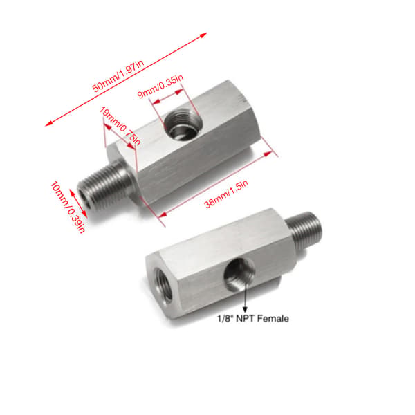Turboadapter Oljetryckssensor T-koppling 1/8in NPT Hona M9 Hane & Hona