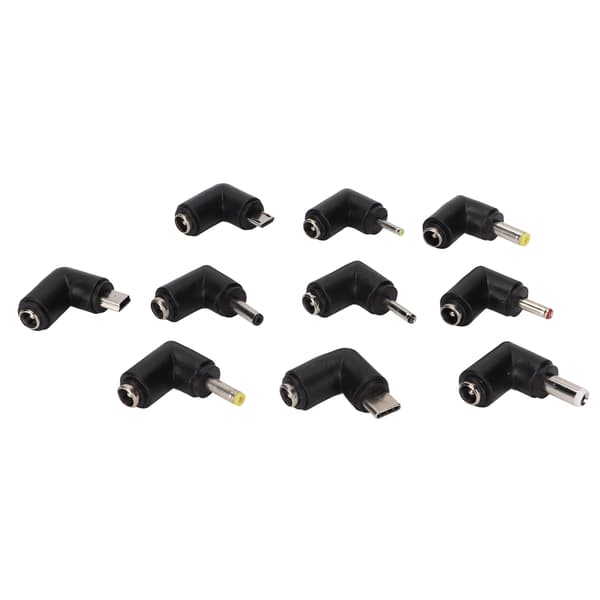 10-i-1 Retvinklet USB til DC Multi Opladerkabel til Smartphone Tablet, Strømadapterkabel