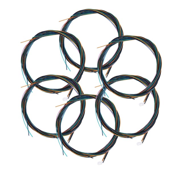 Miljövänliga klassiska akustiska gitarrsträngar, färgad nylon kopparlegering, folkgitarrset