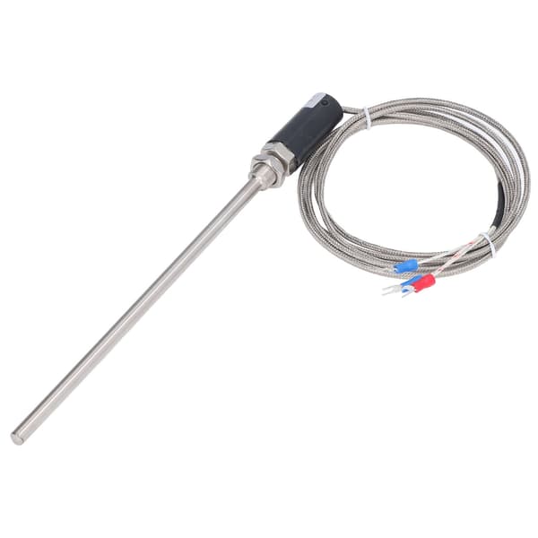 PT100 RTD Sensor Probe, 4-leder skærmet kabel, -200 til 450°C, 5-pak