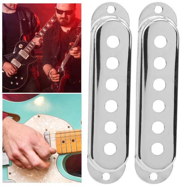 3 st Enkel Pickguard Mässing 48mm 50mm 52mm Elgitarrtillbehör för ST SQ Silver