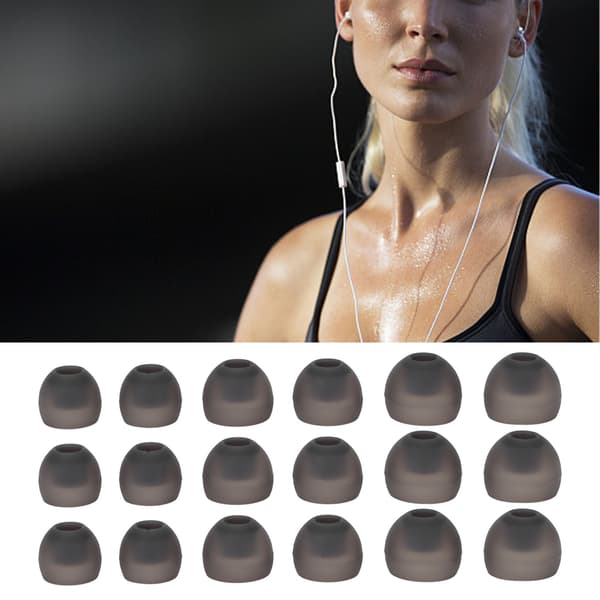 36 bløde silikone ørepropper, letvægts ørepuder til in-ear hovedtelefoner 4,5-6,0 mm