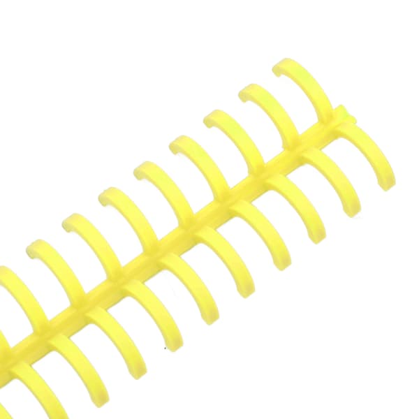10-pack plastbindningsryggar 30-håls spiralryggar, 0,5\" diameter, gul för lösblad