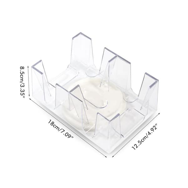 2-däcks/6-däcks roterande kortbricka transparent spelkortsförvaring