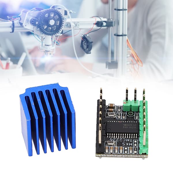 TMC2226 Stepper Driver 256 Microstep Ultra-Stille 3D Printerkort med Køleplade