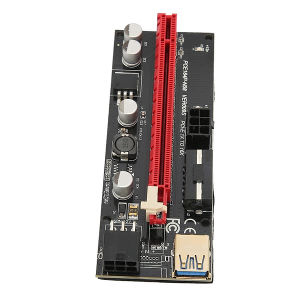 PCIE Riser 1X til 16X GPU-udvidelse Reducer belastning 60 cm USB3.0 Sikker Stabil USB Riser Strømforsyningsadapterkort
