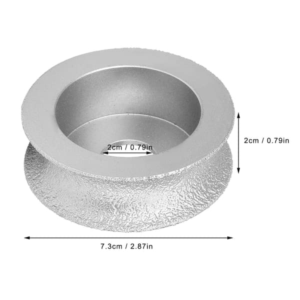 7,3 cm lödd diamant slipskiva konkav för sten kakel glas 2 cm