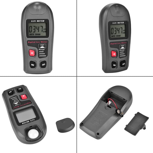 MT-30 Digital Luxmeter, LCD-baggrundsbelyst lysmåler til test af miljøbelysning, 0-200000 Lux