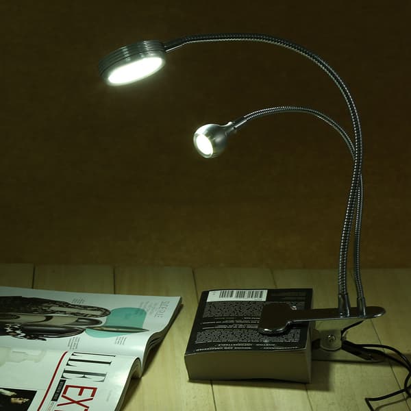 2i1 Bærbar USB Makeup Tatovering Permanent LED Lampe Justerbar Øjenvippe Manicure Lys