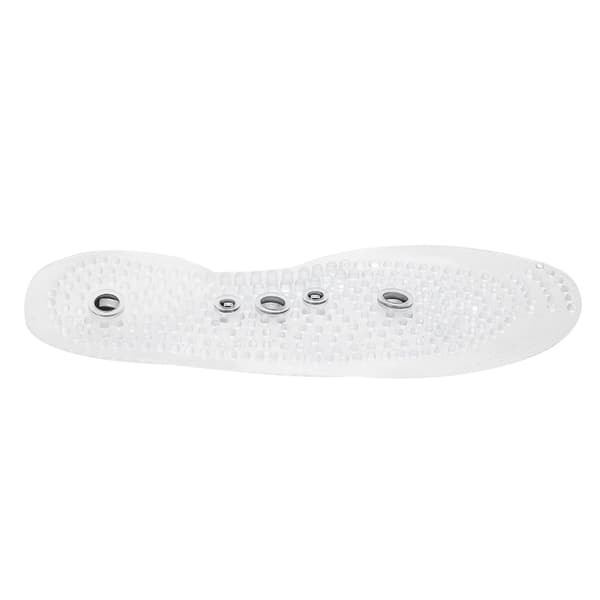 1 par magnetisk terapi hälsa transparent silikon anti-trötthet massage inläggssulor (L)