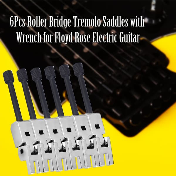6 Tremolo-broer til elektrisk guitar, sølv sort