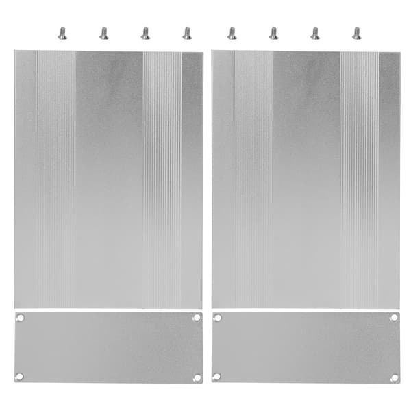 Aluminiumkabinet Split Type Mat Sølv DIY PCB Projektboks 54x145x200mm