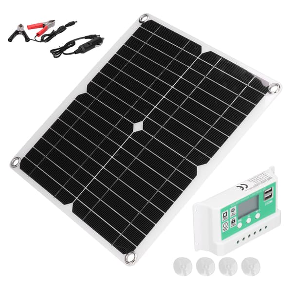 40W 18V Monokrystallinsk Silicium Fleksibelt Solpanel med 20A Solar Ladecontroller til Udendørs Brug