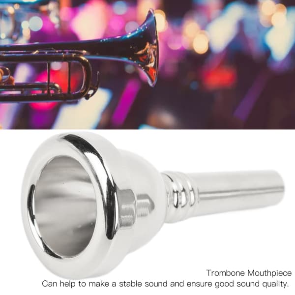 Alttrombonmunstycke Kopparinstrumenttillbehör Ersättningsdel Silver 1 st