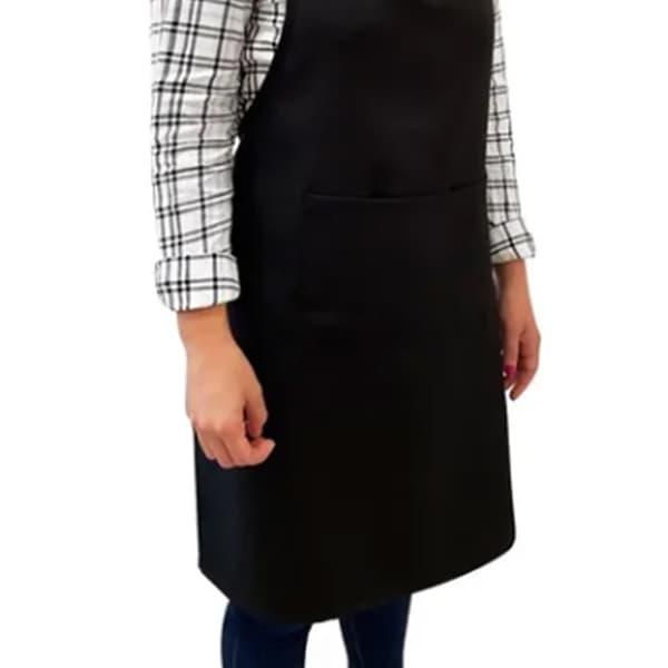 Svart Unisex Midjeförkläde för Kafé, Restaurangpersonal, Kökspersonal