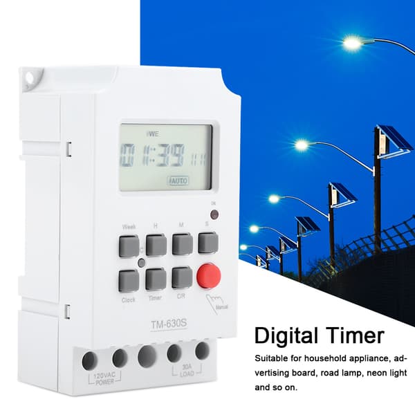 110V Digital Elektrisk Hållbar Programmerbar Smart Timerbrytare Kontroller