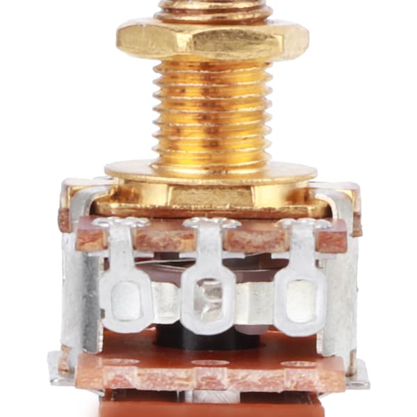 Metallgitarr Volym Ton Pot 500K Ohm A500K för Elgitarr Bas Push Pull Coil Tap 18mm Skaft Guld 1st