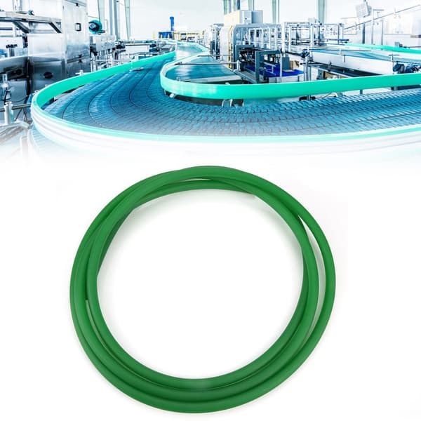 Grönt texturerat PU-rundrem 12 mm x 3 m för transmissionssystem