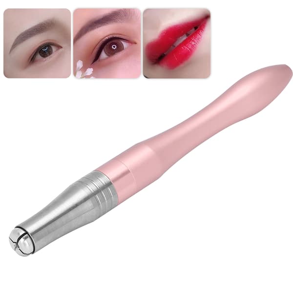 Microblading Pen Manuel Tatoveringspen til Semi-Permanent Makeup Øjenbrynstatovering (Rose Gold)