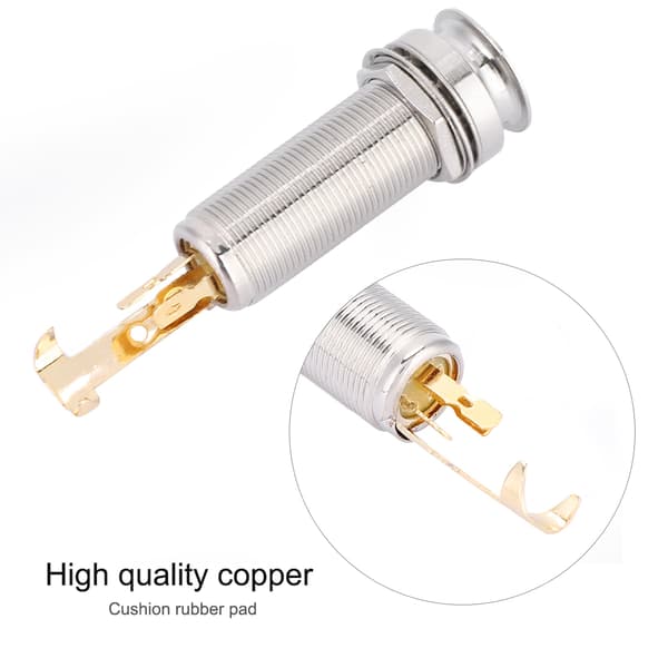 Sølv Guld Kobber Stereo Endpin Jack Output til Elektrisk Guitar Ukulele Pickup