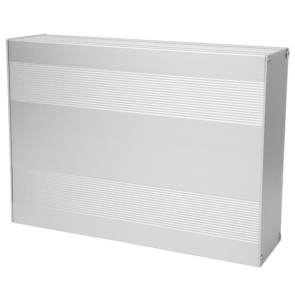 Aluminiumkapsling, delad typ, matt silver, DIY PCB-projektlåda 54x145x200mm