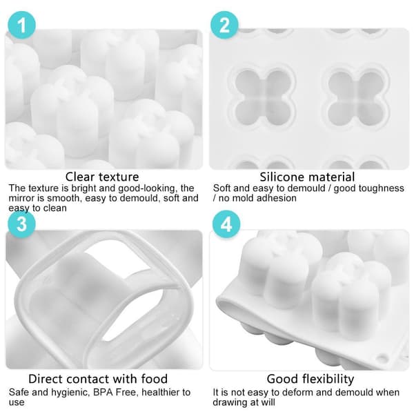 Stearinlys Silikoneform 3D Mini Boble Terning Kugle Silikoneform DIY Chokolade Stearinlys Silikoneform