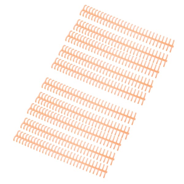 10-pack plastbindningsryggar 30-håls kammar orange 1/2 tum för lösblad