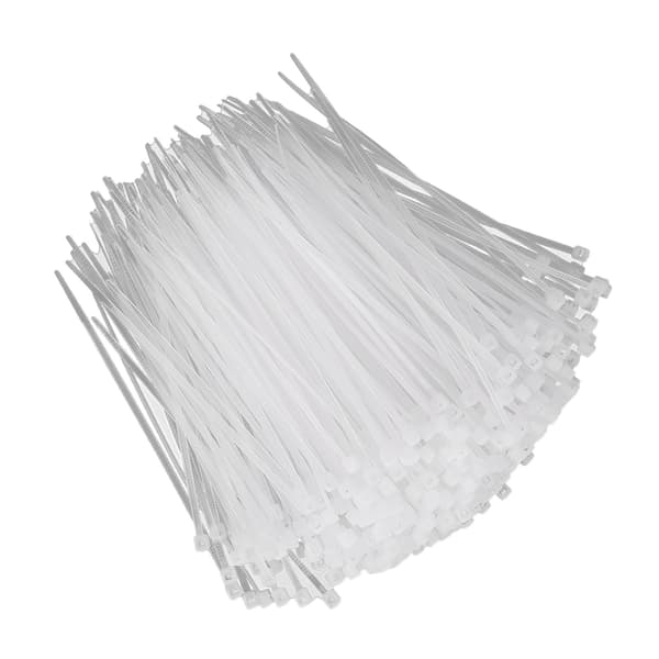 1000 stk. 3 x 100/150 mm hvide standard selvlåsende plastikkabelbindere (3 x 100 mm)