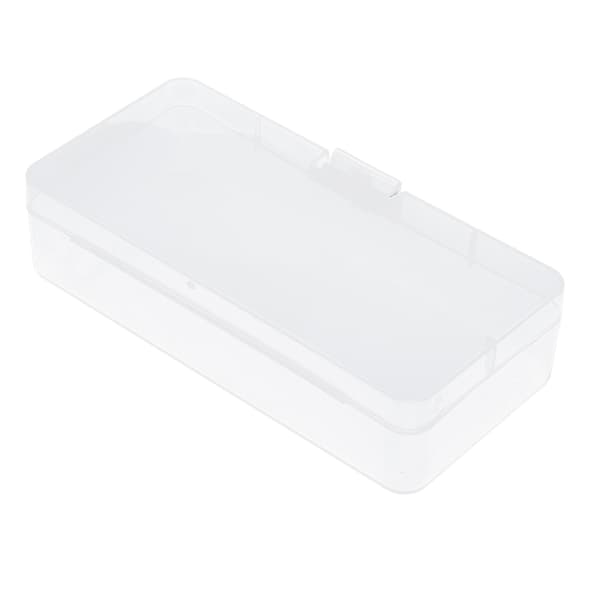 Plastförvaringslåda Rektangulär Transparent Digital Elektroniktillbehör Fallbeständig Låda med Fällbart Lock