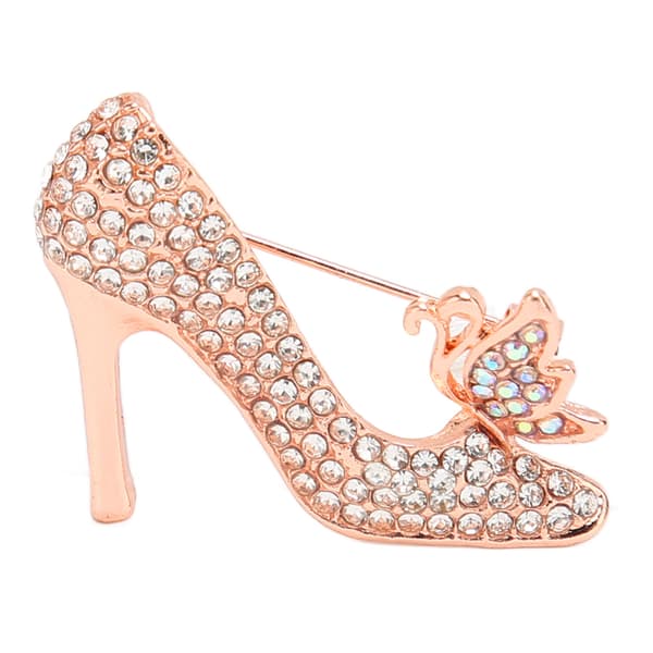 Damer Vit Stilett Glittrande Kristall Brosch Pin Chic Trendiga Modesmycken