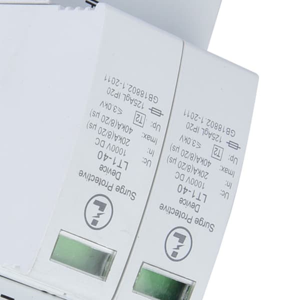 2P 40KA DC PV Överspänningsskydd Blixtavledare för solsystem, lågspänningsskydd, 2-polig