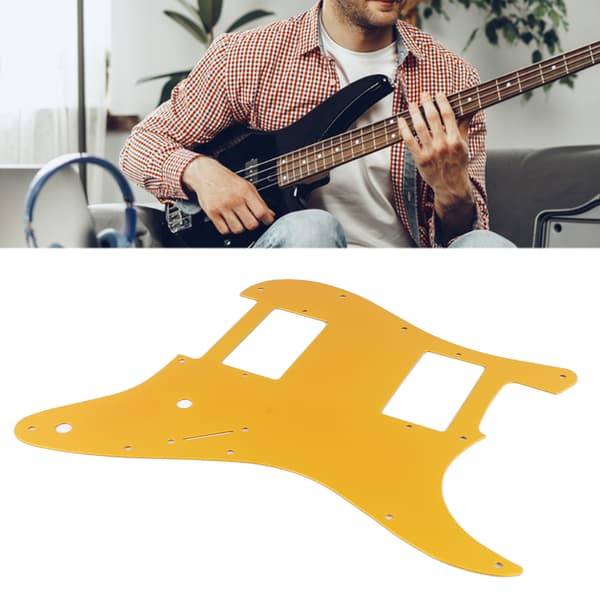 Orange Guld Aluminiumlegering 2 Humbucker Plektrumskydd för Elgitarr